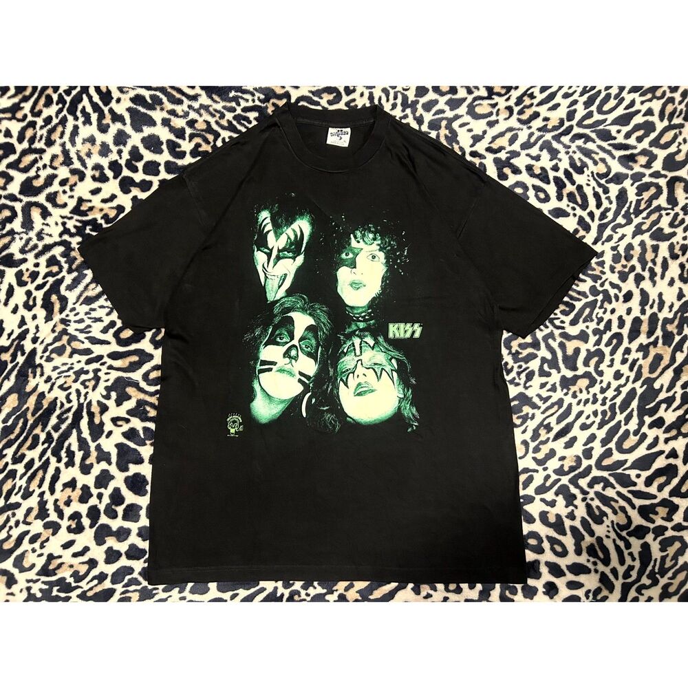 Vtg 1996 KISS Glow In The Dark Band T-Shirt • Cronies Tag Single Stitch XL